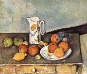 Paul Cezanne table of milk and fruit oil painting reproduction